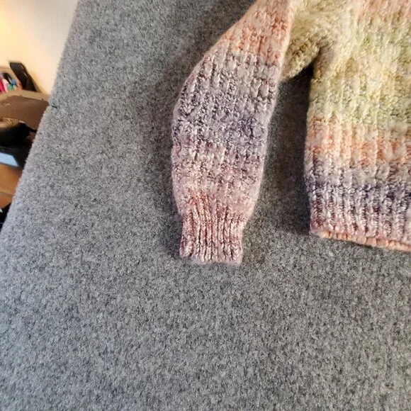 Moon and Madison boutique womens size XS cropped multi colored/striped sweater - Picture 5 of 13
